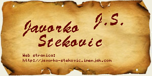 Javorko Steković vizit kartica
